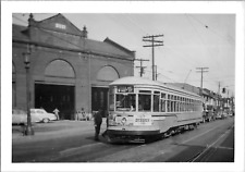Cleveland Railway Engineer Inspects Kuhlman Streetcar Trolley 1951 Vintage Photo picture