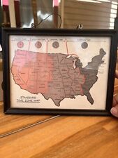 Time zone Map Vintage M. Weber Max Weber Vintage Collectible picture
