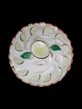 Porcelain Lime Pie Plate With Lid~Bake Dish~Made in Portugal~Country Kitchen picture