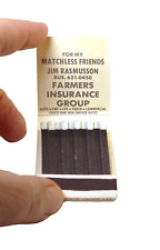Vintage Farmers Insurance Group Full Matchbook Unstruck Jim Rasmusson picture