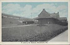 Postcard P and LE Railroad Station Woodlawn PA  picture