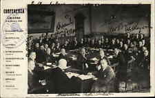Locarno 1925 Peace Conference Mussolini et al c1925 Real Photo Postcard picture