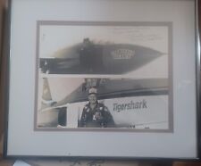 Authentic Brig Gen. Chuck Yeager Autograph B&W Photo 8x10 Matted & Framed picture