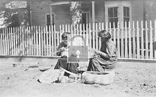 Women Basket Weaving Hotel Stover Plumas County California CA Reprint Postcard picture