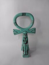 UNIQUE ANTIQUE ANCIENT EGYPTIAN Ankh Key of Life & Seated God Sekhmet Throne picture
