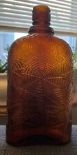 Antique Embossed SPIDER WEB Whiskey Bottle picture