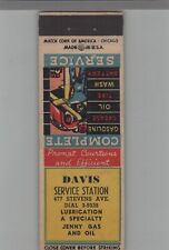 Matchbook Cover Vintage Gas Station Davis Jenny Gas Station 1941 Red Sox Schedul picture