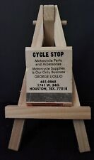 Cycle Stop Motorcycle Parts & Accessories Houston Texas Unstruck Matchbook  picture