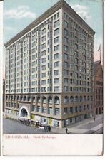 1909 Stock Exchange Chicago Illinois Street View Vintage Postcard Posted picture