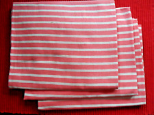 3 Vintage Feed Sacks  Light Red & White  Stripes   all 37