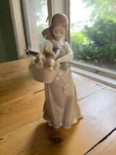 Lladro Figurine 1311 Little Dogs on Hip 1974 Girl Holding Puppies Porcelain picture