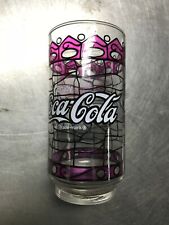 VINTAGE TIFFANY STYLE STAINED GLASS COCA-COLA DRINKING GLASS  5.5