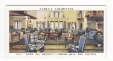 1938 Ship Card Grand Hall S.S. REINA DEL PACIFICO - PACIFIC STEAM NAVIGATION picture
