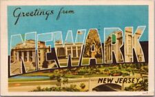 NEWARK, New Jersey Large Letter Postcard Multi-View 1944 Cancel - DEXTER Linen picture