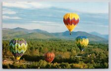 Postcard NH Ossipee Flying High And Low Hot Air Balloons Chrome A5 picture