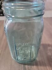 Jardin Blue Vintage Style Mason Jar Wide Mouth Est. 1946 Not Food Safe 7 In Tall picture
