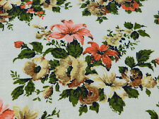 LOVELY Vintage Barkcloth Fabric 47x45