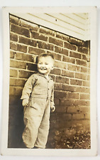 1920s Grinning Boy Dimples Smiling Americana RPPC Postcard Vintage Earl Millard picture