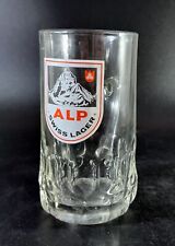 RRR Rare Vintage ALP Swiss Lager Half Pint Glass Hurlimann Switzerland in VGC picture