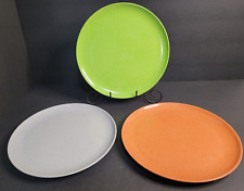 Vintage Lot of 3 Mid Century Color Flyte by Branchell Melmac Melamine 10
