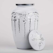 Large Burial Urn Deal White Daisy Adult Cremation Urns for Human Urn for Ashes picture