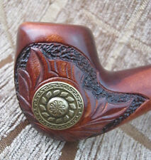 Gorgeous Handmade carved Wooden tobacco smoking pipe Legionnaire emblem picture