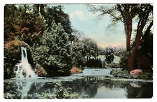 Cincinnati Ohio SPRING GROVE CEMETERY Waterfall Vintage Postcard Landscape Scene picture