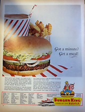 1966 Magazine Advertisement Burger King Got A Minute get A Meal picture