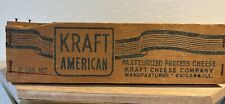 Antique Kraft American Cheese Wooden Box 2 lbs Chicago IL No Lid   picture