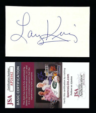 Larry King signed 3x5 card JSA Authenticated Radio & TV Host picture
