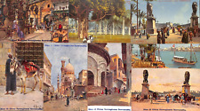 Ferruginous cinchona wine SERRAVALLO advertising lot of 8 postcards Egypt Cairo picture
