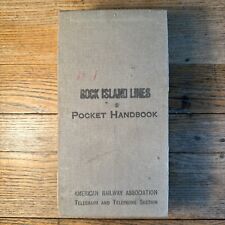 1921 Rock Island Lines Pocket Handbook Telegraph and Telephone Section picture