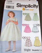 Simplicity 6 Made Easy Pattern 7109 Girls Jacket & Party Dress Size 3-8 Uncut FF picture