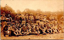 RPPC Real Photo Troops Card has 3 small holes. P3 picture