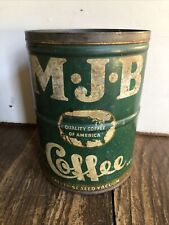 Vintage M•J•B COFFEE CAN TIN 2 LBS. SAN FRANCISCO CALIFORNIA No Lid picture