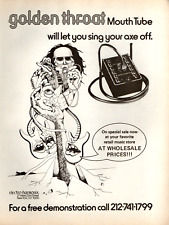 vtg 1970s ELECTRO HARMONIX GOLDEN THROAT MOUTH TUBE MAGAZINE PRINT AD Pinup Page picture
