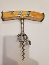 Antique 1903 Sterling Silver Mounted Bone Corkscrew picture