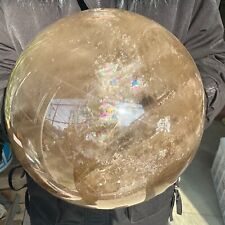13.42LB TOP Natural Rainbow smoky quartz ball hand carved crystal sphere healing picture