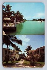 Miami Beach FL-Florida, Dun-work-un Court Motel, Indian Creek, Vintage Postcard picture