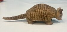 Vintage Small hand Carved Wooden Armadillo Sculpture picture