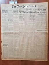1917 NOVEMBER 20 NEW YORK TIMES - LLOYD GEORGE DEFENDS WAR COUNCIL PLAN- NT 8082 picture
