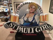 ST. PAULI GIRL BEER MUGS ADVERTISING HANGING INFLATABLE GERMAN 3' X 4' 3D F67 picture