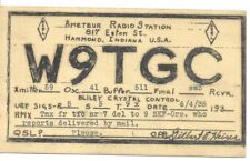 QSL  1935 Hammond  Indiana   radio card picture