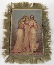 VINTAGE Victorian Bible Bookmark / The Christian Graces ~ Faith, Hope, Charity picture