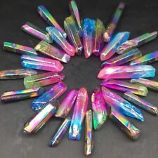 10-20pcs/200g A Lot Titanium Rainbow Aura Lemurian Quartz Crystal Point Healing picture