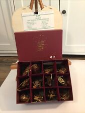 2004 Danbury Mint Christmas Ornament Set Of 12 In Collectible Box picture