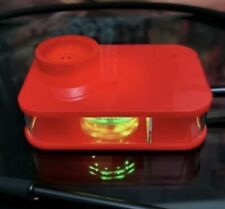 Portable Hookah Set W/ LED Light Square Box Acrylic Hookah Shisha w/ Bowl Red picture