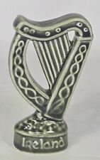 Ireland Knock Pottery Harp Celtic Design Green Ceramic picture