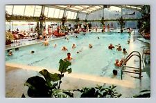 Atlantic City NJ-New Jersey, Chalfonte Haddon Hall's Pool, Vintage Postcard picture