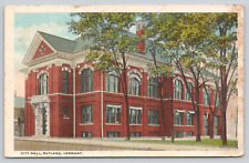 City Hall Rutland, Vermont circa 1930s divided back A12 picture